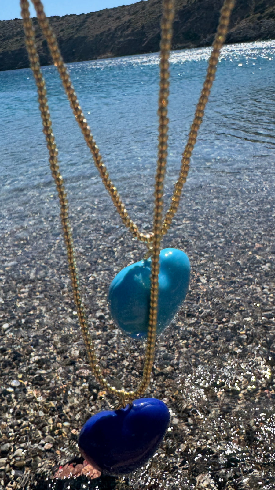 Grecian Blue Hearts