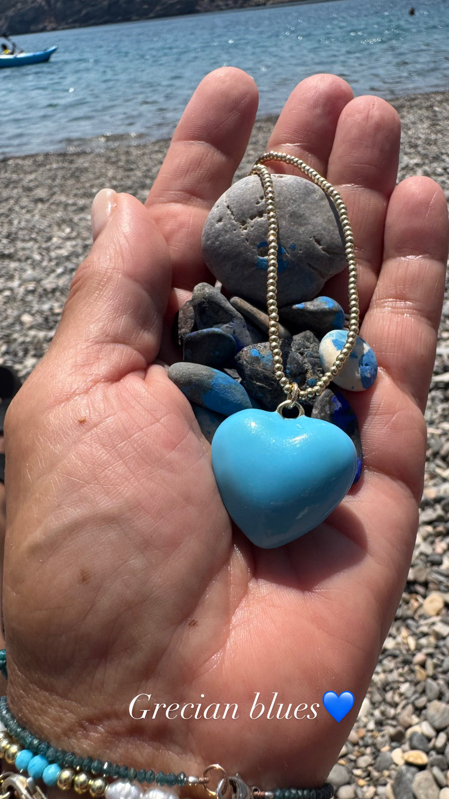 Grecian Blue Hearts