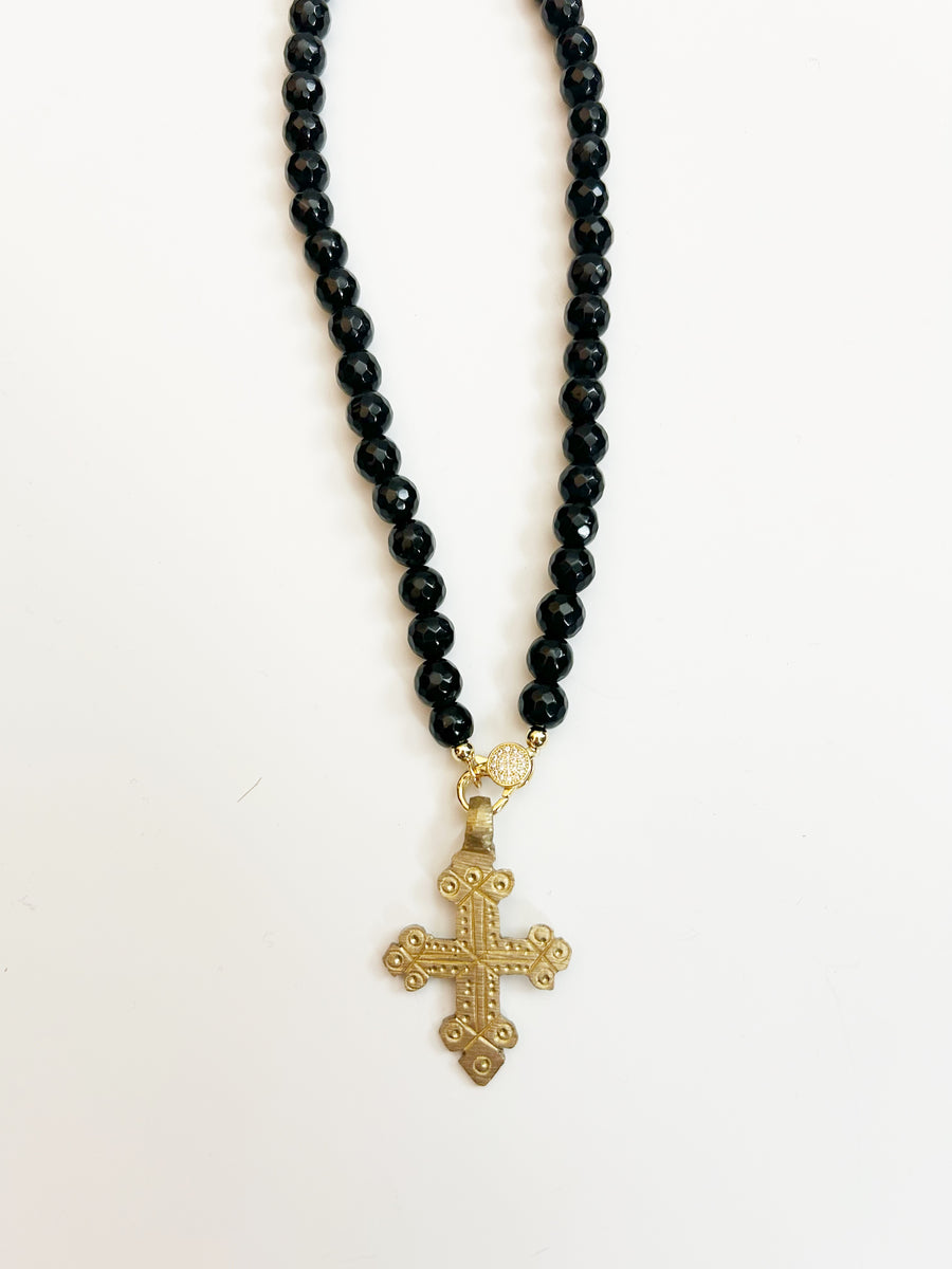 Vintage Byzantine Cross Necklace