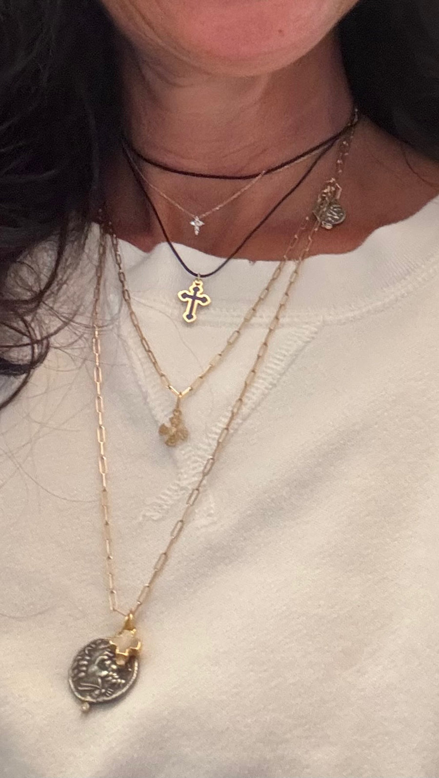 Grecian Blue Enamel Cross