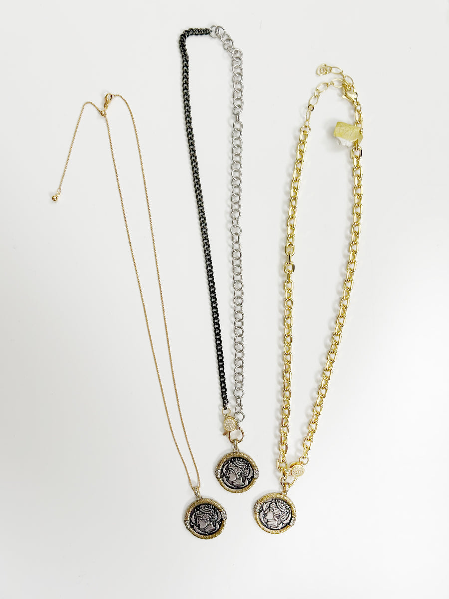 The Mod Mixed Metal Athena Necklace