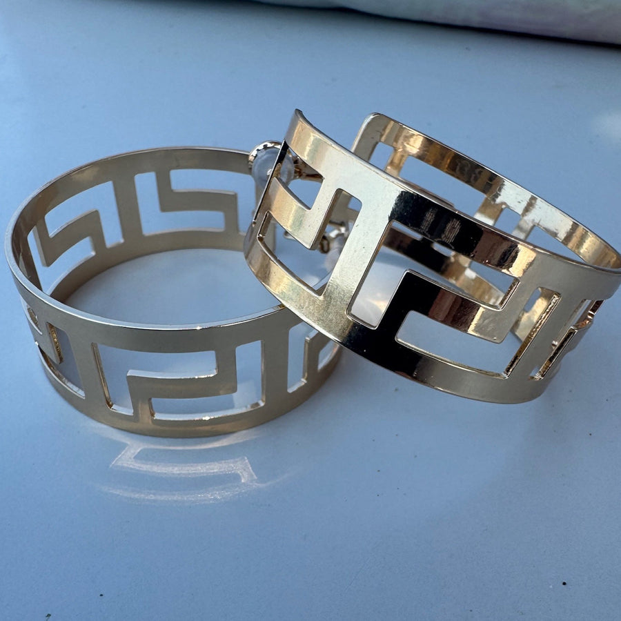 The Meander Greek Earrings