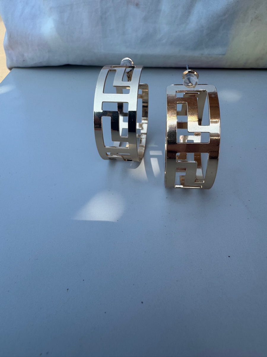 The Meander Greek Earrings