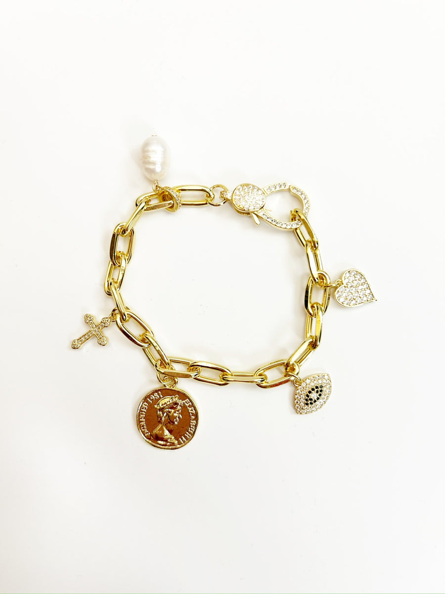 Gilded Treasures Charm Bracelet