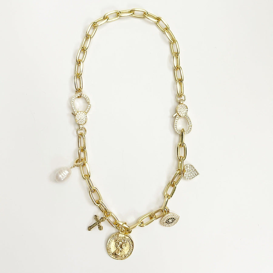 Gilded Treasures Charm Necklace