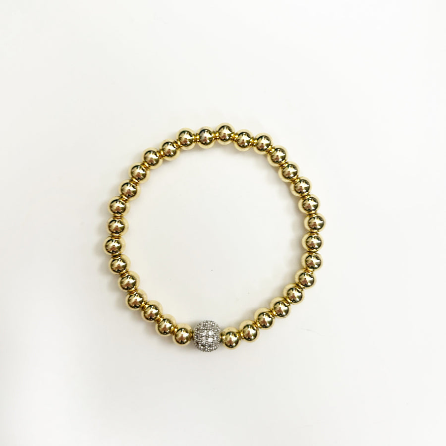 Gilded Gemstone Ball Bracelet