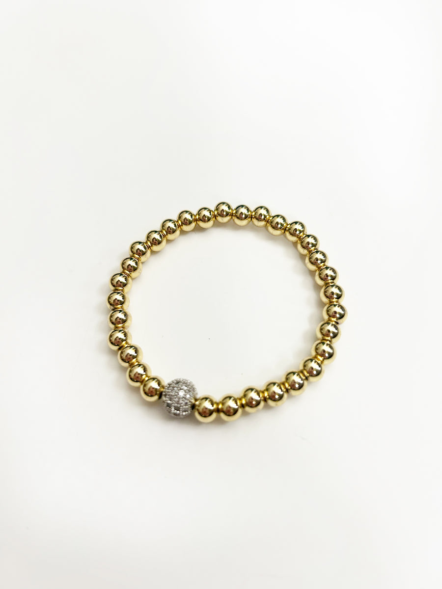 Gilded Gemstone Ball Bracelet