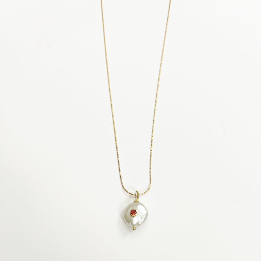 Pearl Garnet Necklace