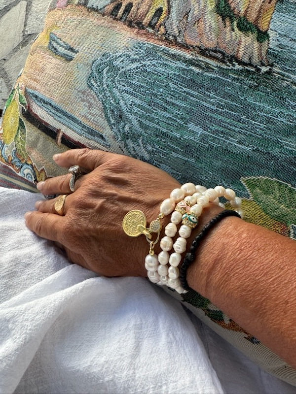 Protective Eye Pearl Stretch Bracelet