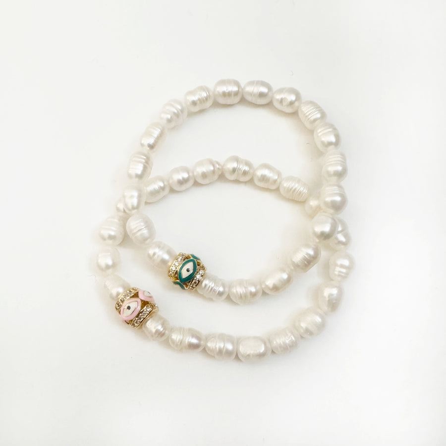 Petite Freshwater Pearl Stretch Bracelet