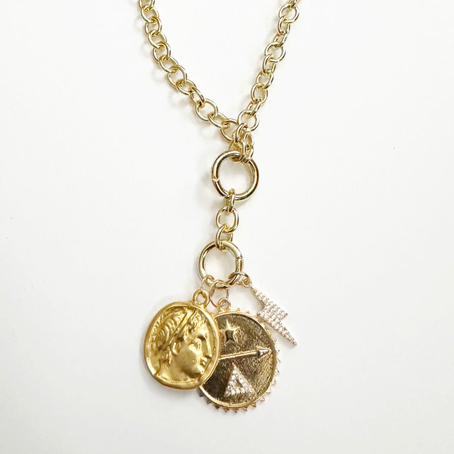 Strength, Truth, Wisdom Cluster Necklace