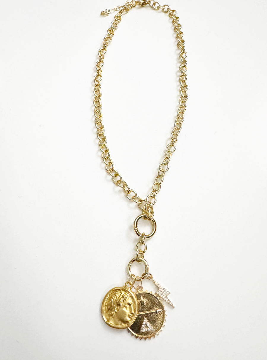 Strength, Truth, Wisdom Cluster Necklace