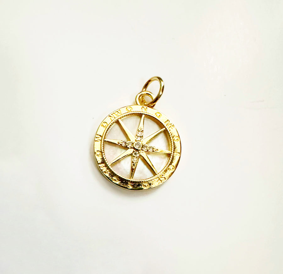 The Mother of Pearl Compass Charm