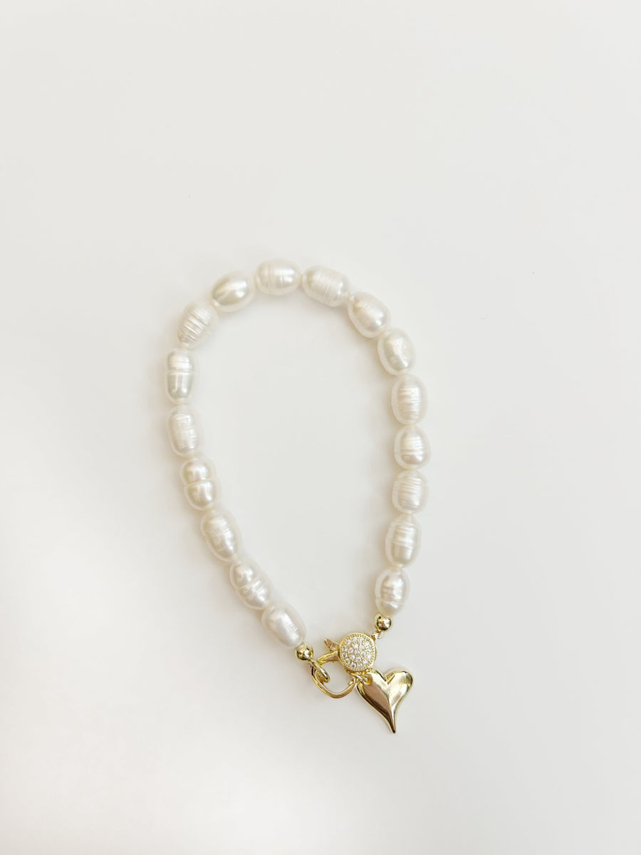 The Kira Bracelet with Mini Puffed Heart Charm