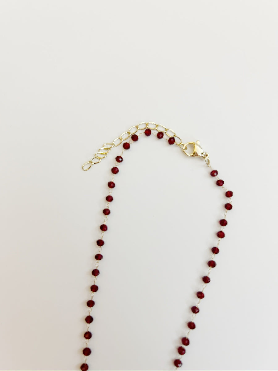 The Rosary Gemstone Chain with Gilded Athena