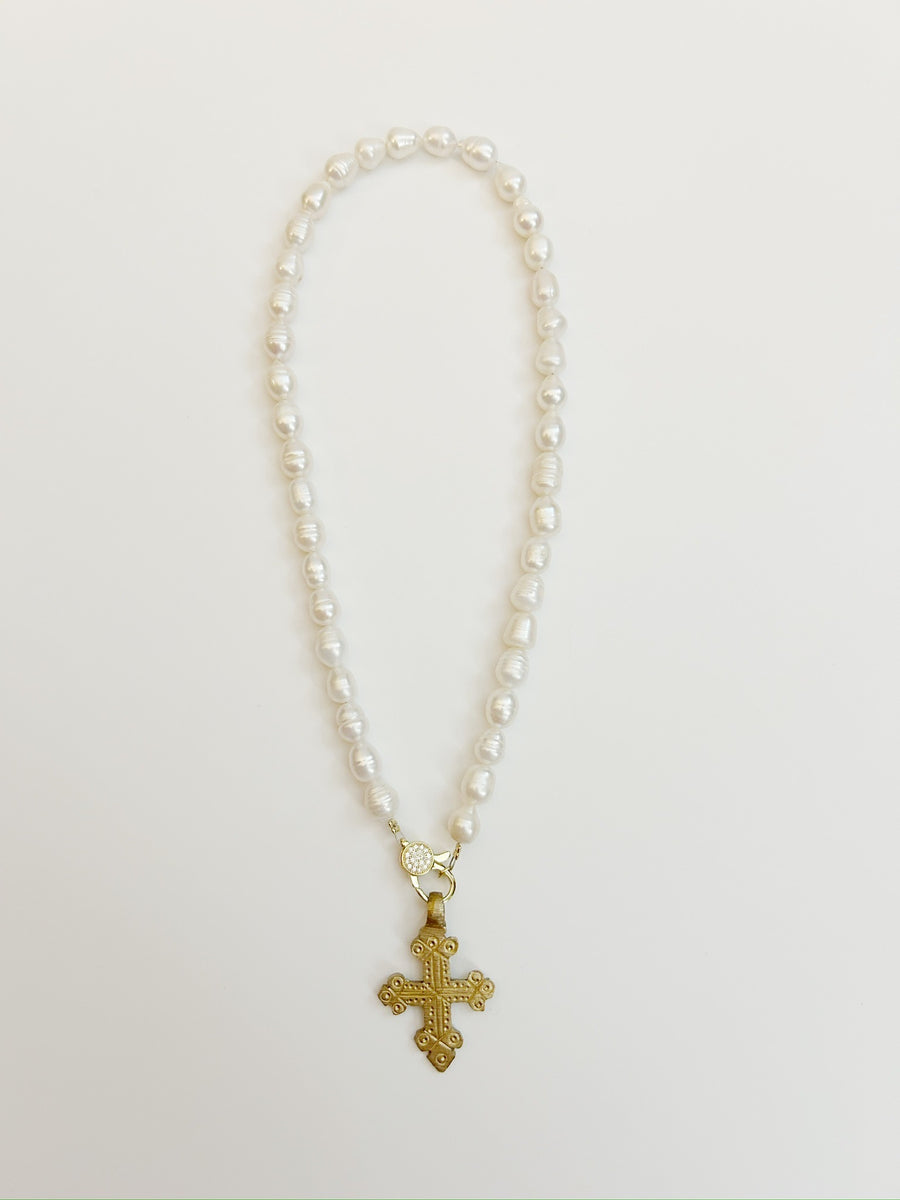 Vintage Byzantine Cross Necklace