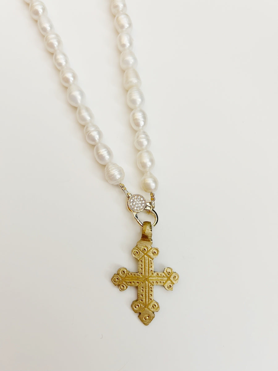 Vintage Byzantine Cross Necklace