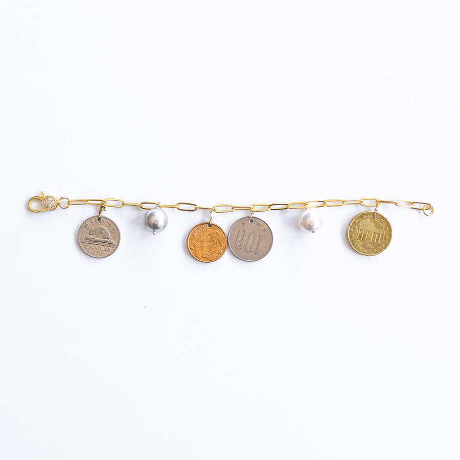 Odyssey Coin Charm Bracelet