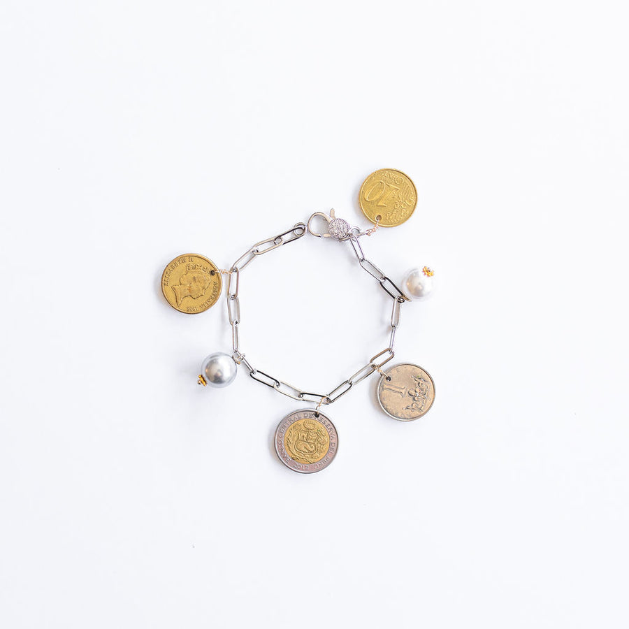 Odyssey Coin Charm Bracelet