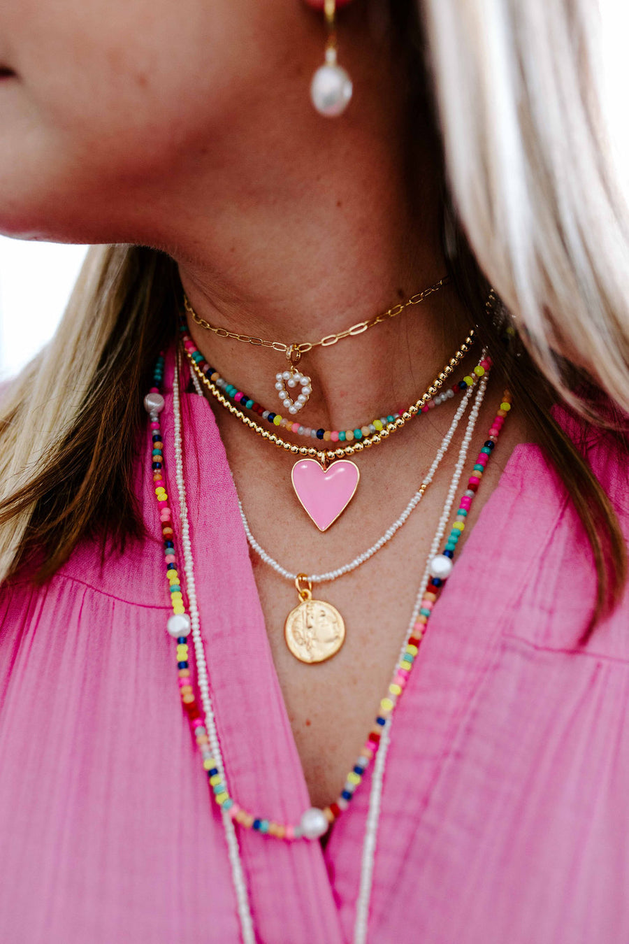The Tender Pearl Heart Necklace